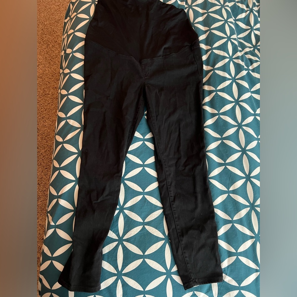Madewell skinny black maternity jeans 32